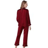 SILK NIGHT SUIT - MAROON