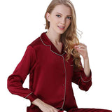 SILK NIGHT SUIT - MAROON